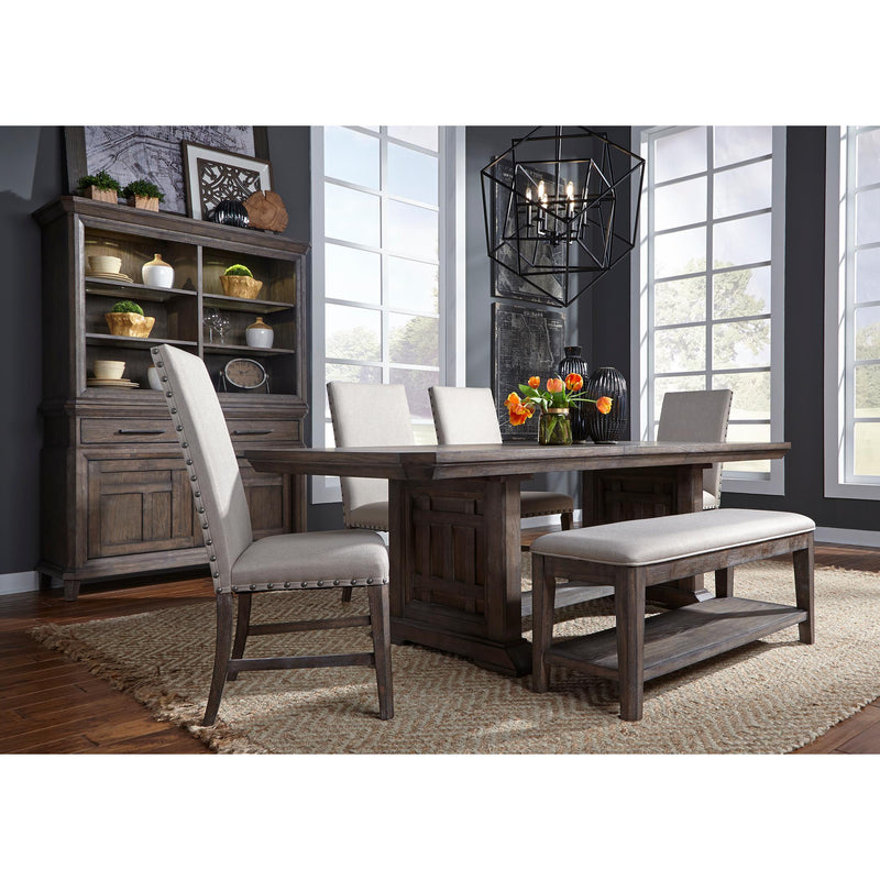 Liberty Furniture Industries Inc. Artisan Prairie Dining Table with Trestle Base 823-T4096 IMAGE 4
