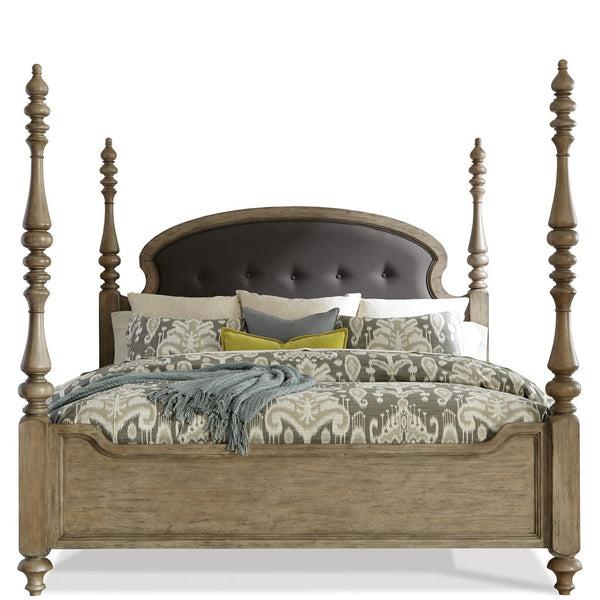 Riverside Furniture Corinne King Upholstered Poster Bed 21584/21585/21572 IMAGE 1