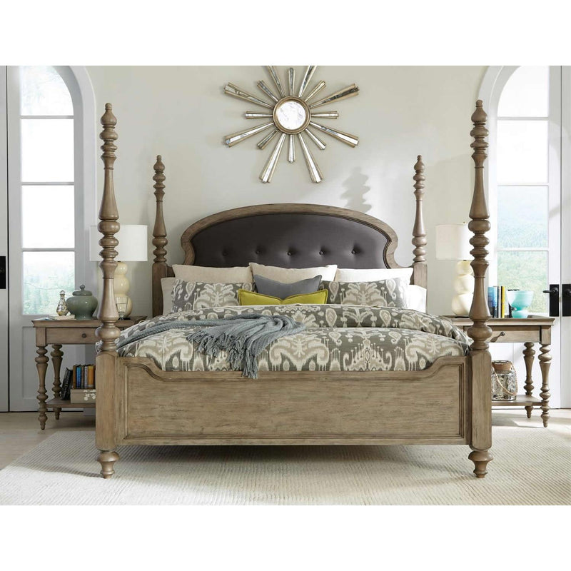 Riverside Furniture Corinne Queen Upholstered Poster Bed 21574/21575/21572 IMAGE 7