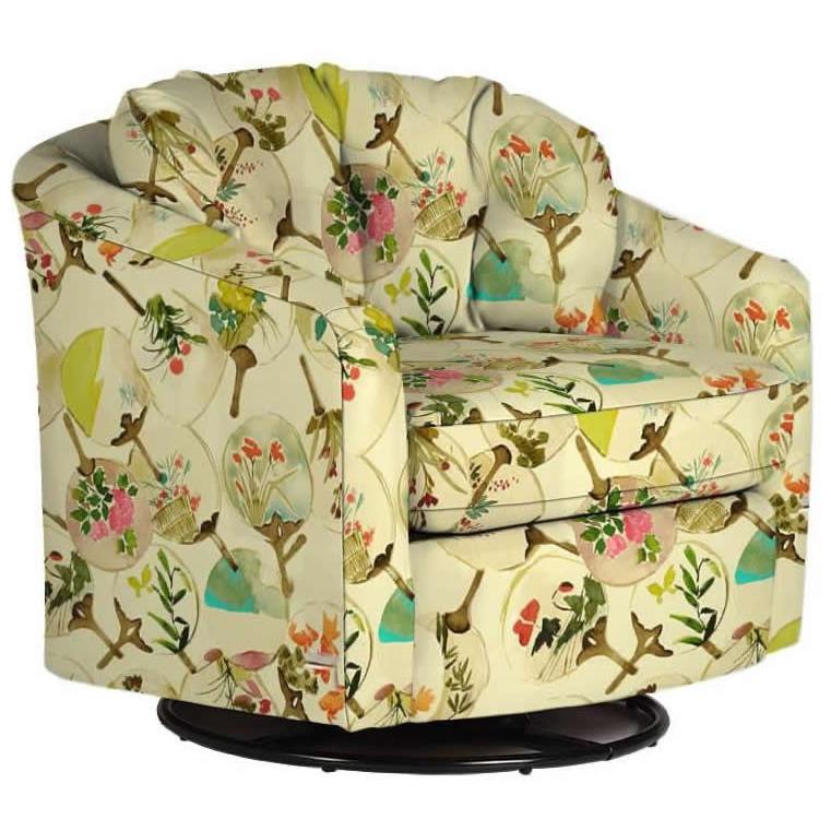 Best Home Furnishings Sanya Swivel Fabric Accent Chair 2467-2-31957 IMAGE 1