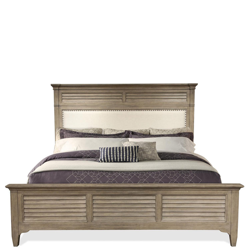 Riverside Furniture Myra California King Upholstered Panel Bed 59484/59481/59483 IMAGE 1