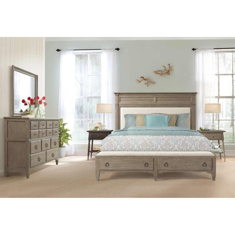 Riverside Furniture Myra Queen Upholstered Platform Bed with Storage 59474/59475/59473 IMAGE 5
