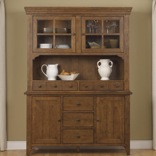Liberty Furniture Industries Inc. Hearthstone Buffet & Hutch 382-DR-HB IMAGE 1