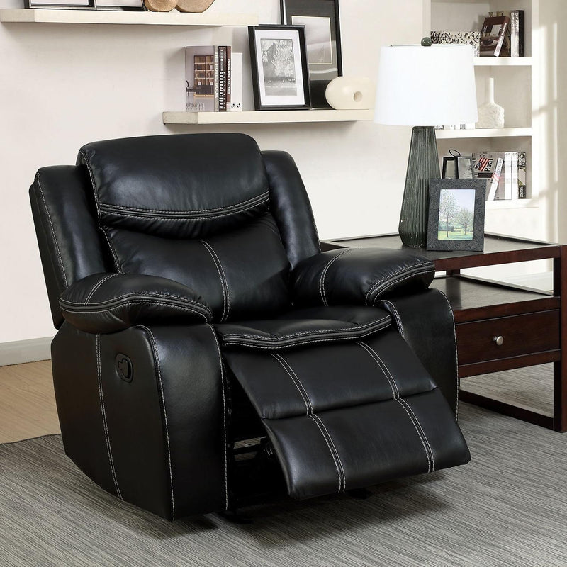 Furniture of America Pollux Leatherette Recliner CM6981-CH IMAGE 4