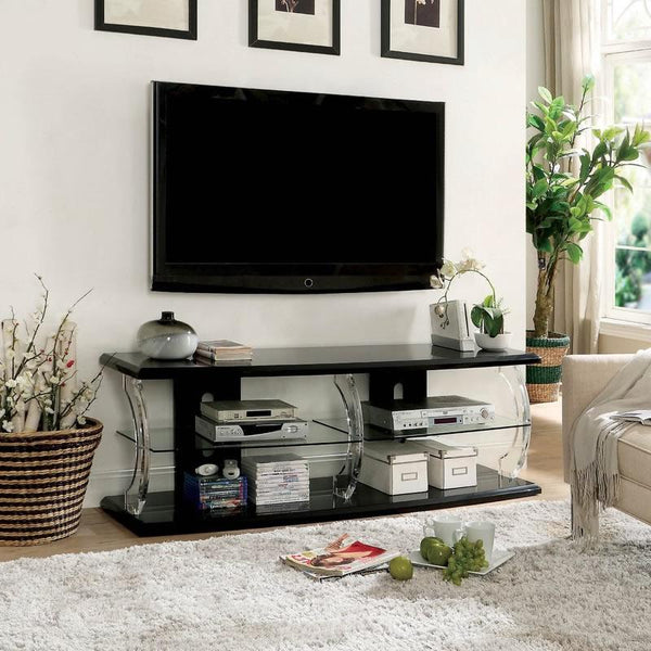 Furniture of America Ernst TV Stand with Cable Management CM5901BK-TV-60 IMAGE 1