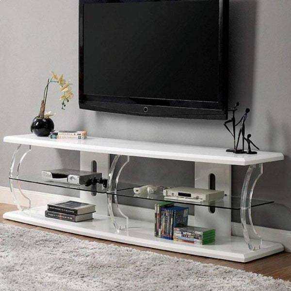 Furniture of America Ernst TV Stand with Cable Management CM5901WH-TV-60 IMAGE 1