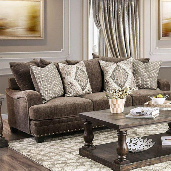 Furniture of America Pauline Stationary Fabric Sofa SM3075-SF IMAGE 1