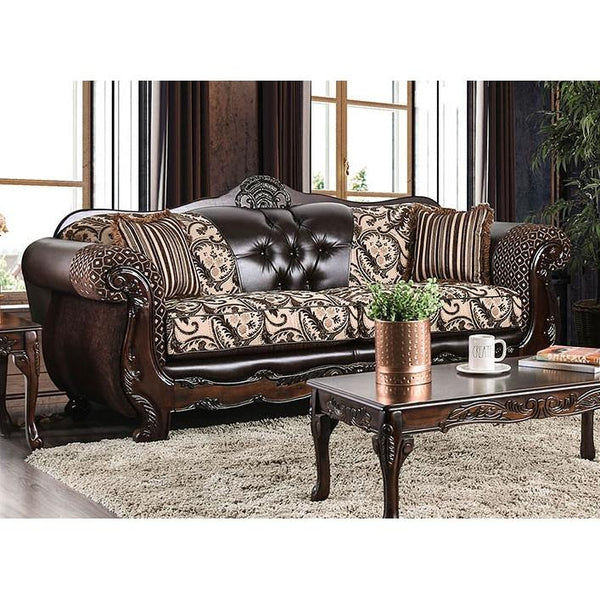 Furniture of America Quirino Stationary Leatherette Sofa SM6416-SF IMAGE 1