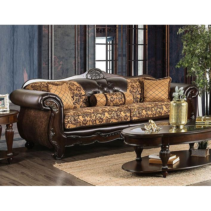 Furniture of America Quirino Stationary Leatherette Sofa SM6417-SF IMAGE 2
