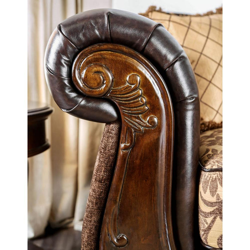 Furniture of America Quirino Stationary Leatherette Loveseat SM6417-LV IMAGE 5