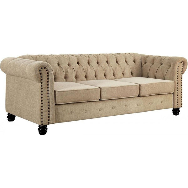 Furniture of America Winifred Stationary Fabric Sofa CM6342IV-SF-PK IMAGE 1