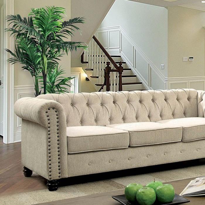 Furniture of America Winifred Stationary Fabric Sofa CM6342IV-SF-PK IMAGE 2