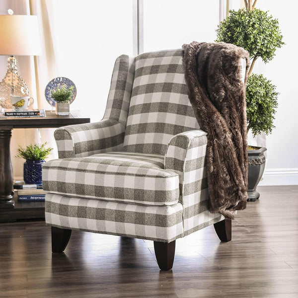 Furniture of America Christine Stationary Fabric Accent Chair SM8280-CH IMAGE 1