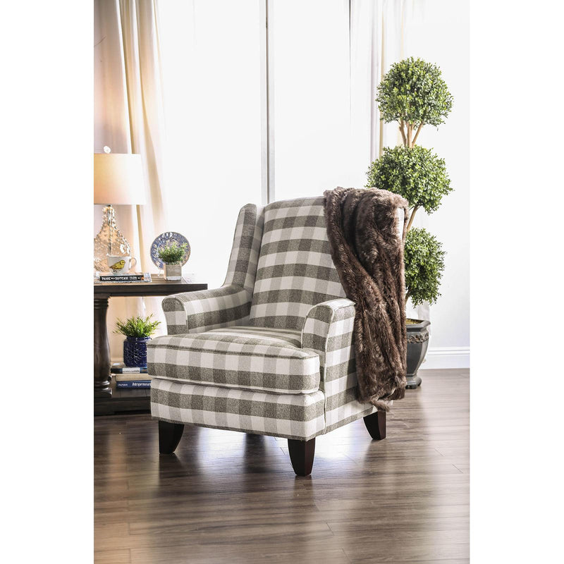 Furniture of America Christine Stationary Fabric Accent Chair SM8280-CH IMAGE 2