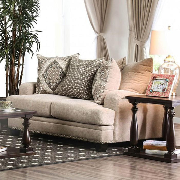 Furniture of America Jaylinn Stationary Fabric Loveseat SM3074-LV IMAGE 1