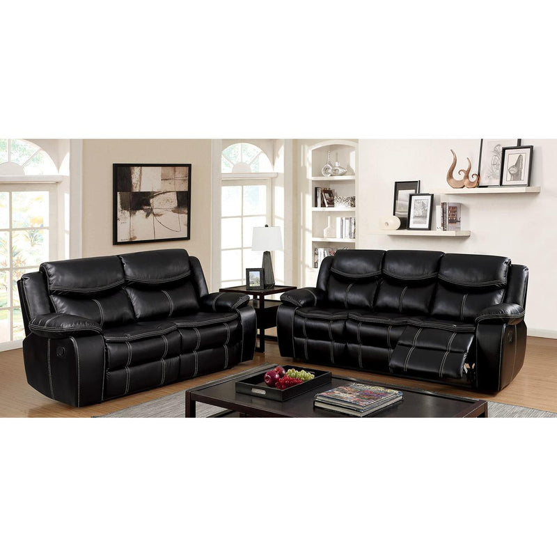 Furniture of America Pollux Reclining Leatherette Loveseat CM6981-LV IMAGE 4