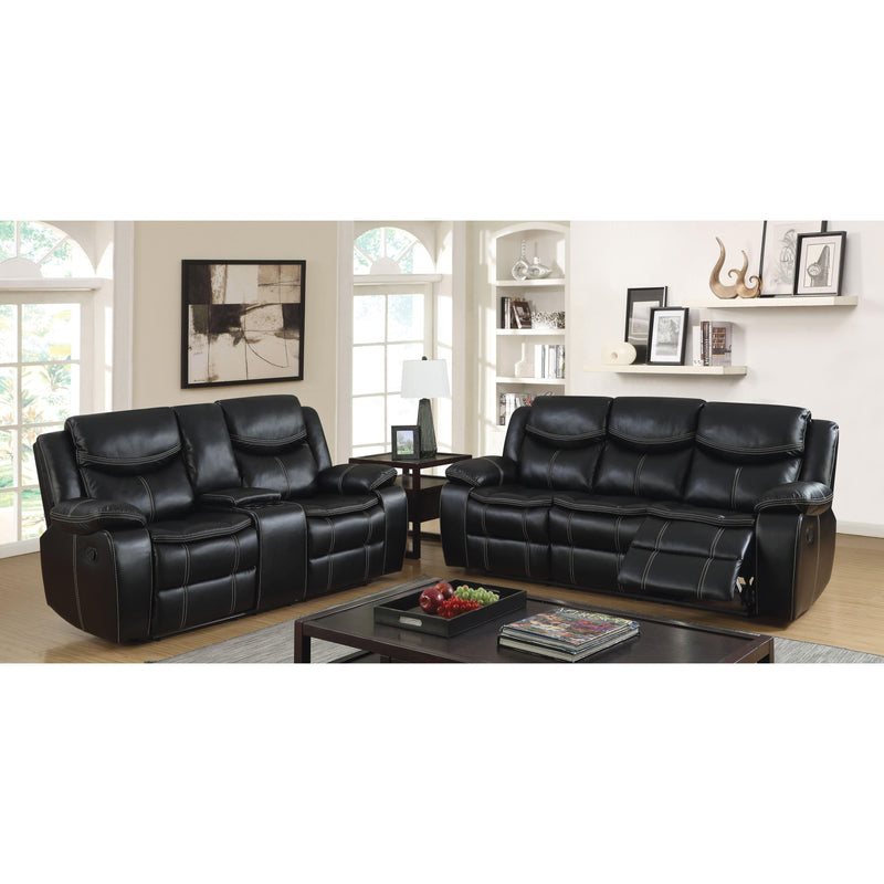Furniture of America Pollux Reclining Leatherette Loveseat CM6981-LV-CT IMAGE 6
