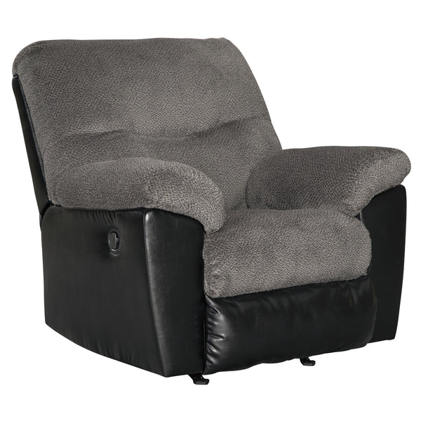 Signature Design by Ashley Millingar Rocker Fabric and Leather Look Recliner 7820225 IMAGE 1