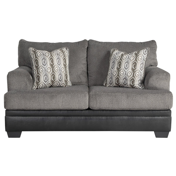 Signature Design by Ashley Millingar Stationary Fabric and Leather Look Loveseat 7820235 IMAGE 1