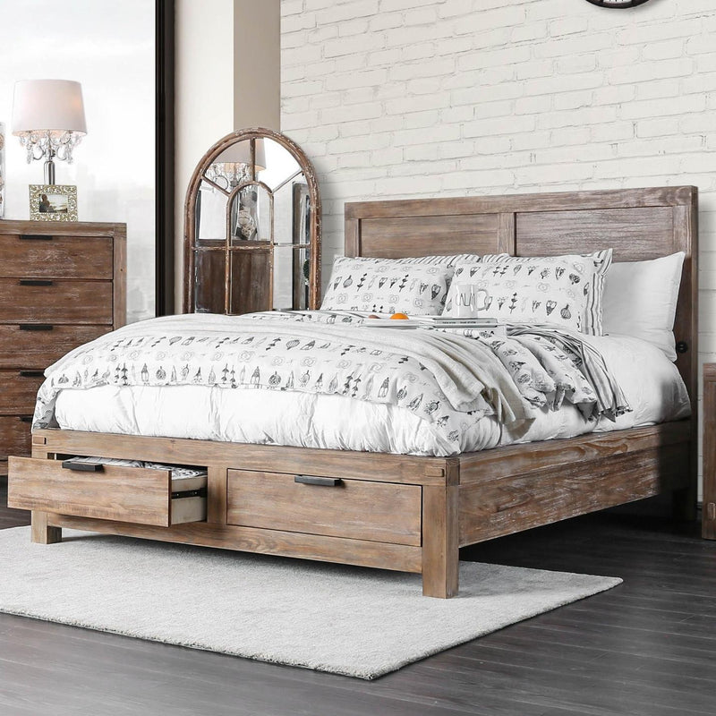 Furniture of America Wynton California King Panel Bed with Storage CM7360CK-BED IMAGE 1