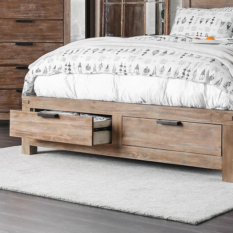 Furniture of America Wynton California King Panel Bed with Storage CM7360CK-BED IMAGE 4