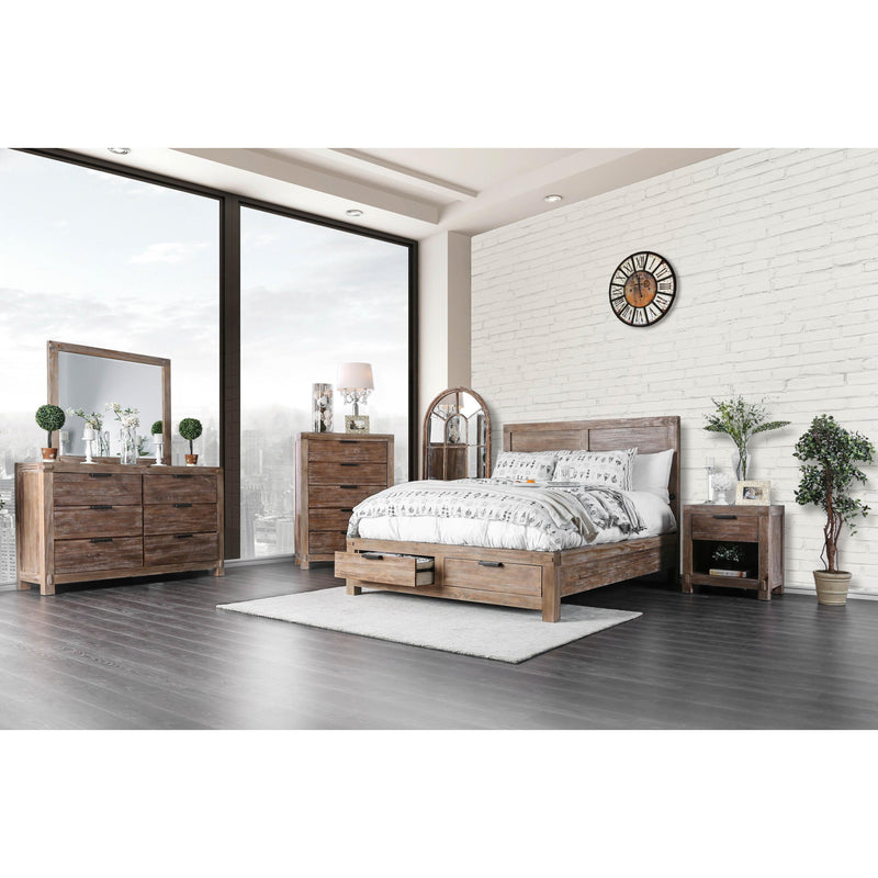 Furniture of America Wynton California King Panel Bed with Storage CM7360CK-BED IMAGE 5