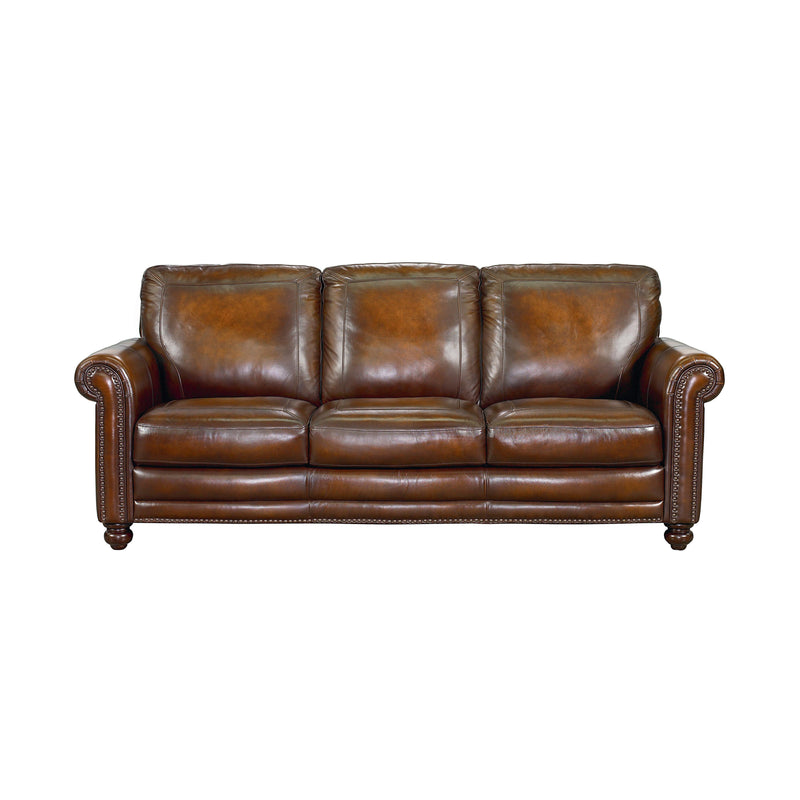 Bassett Hamilton Stationary Leather Sofa 3959-62 IMAGE 1