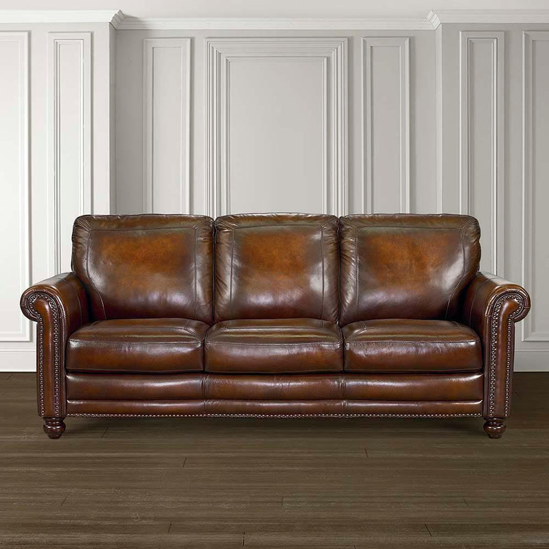 Bassett Hamilton Stationary Leather Sofa 3959-62 IMAGE 2