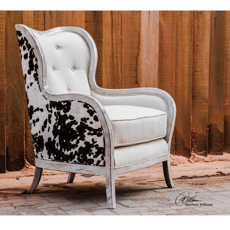 Uttermost Chalina Stationary Fabric Accent Chair 23611 IMAGE 1