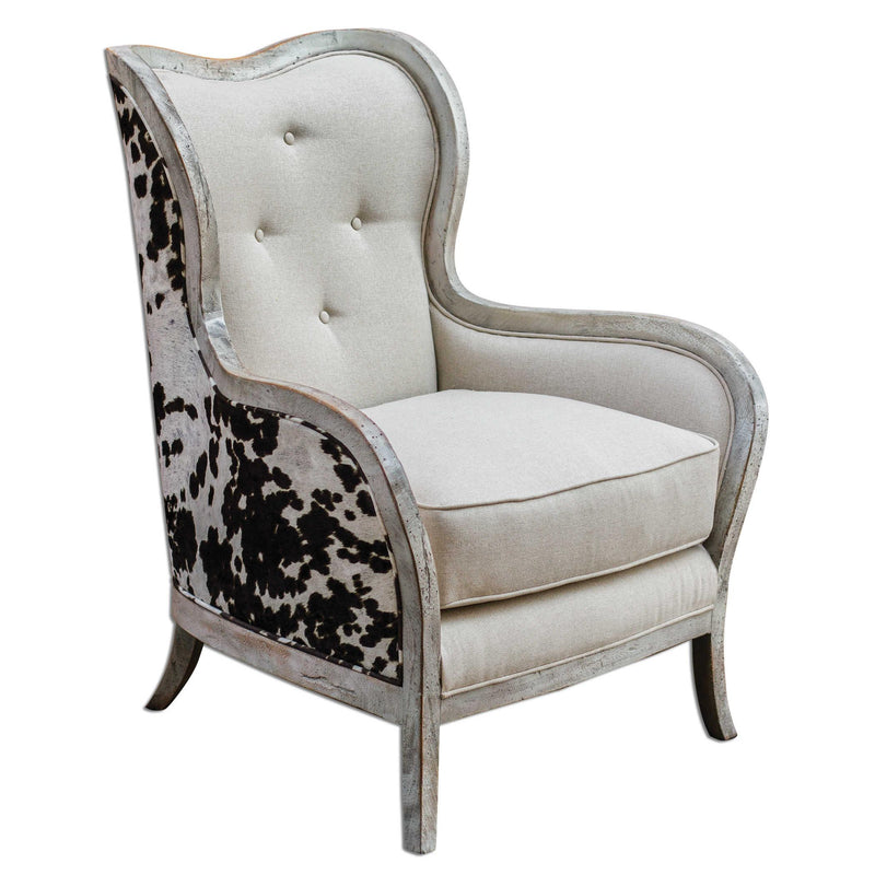 Uttermost Chalina Stationary Fabric Accent Chair 23611 IMAGE 2