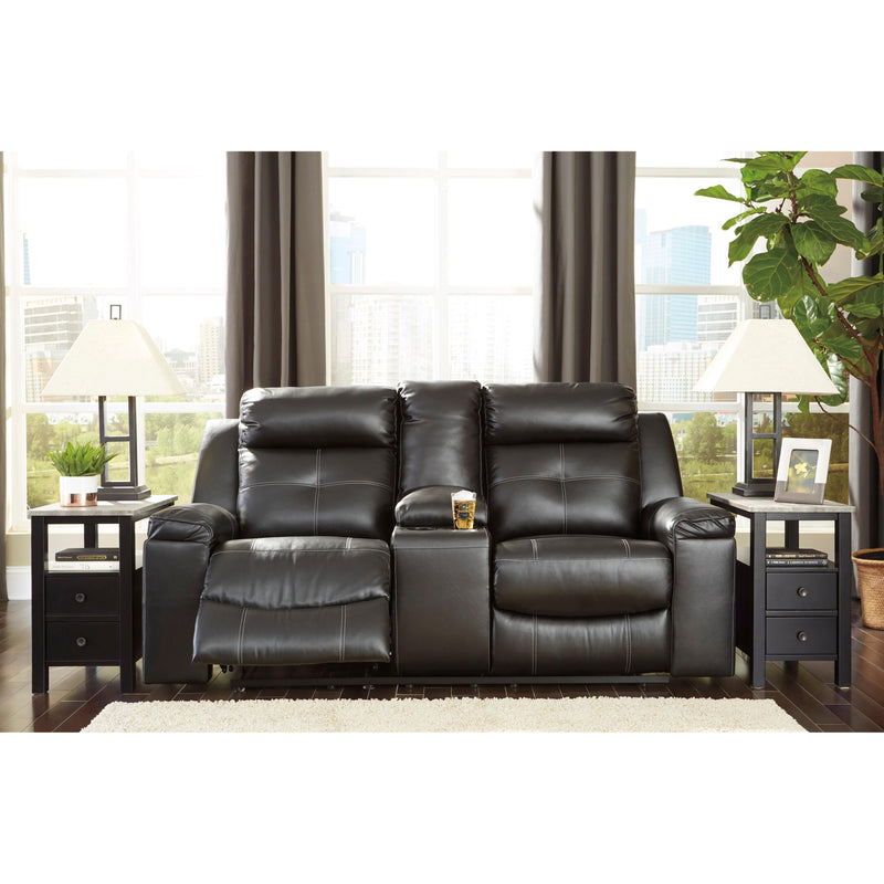 Signature Design by Ashley Kempten Reclining Leather Look Loveseat 8210594 IMAGE 7