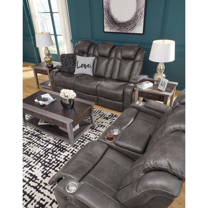 Signature Design by Ashley Turbulance Power Reclining Leather Look Sofa 8500115 IMAGE 13