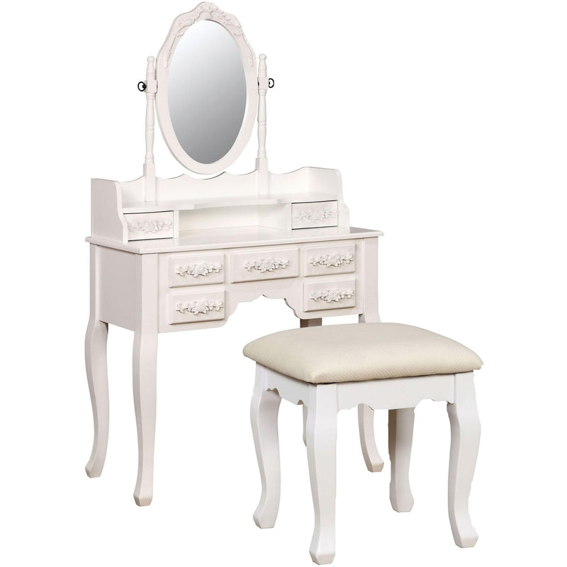 Furniture of America Harriet 7-Drawer Vanity Set CM-DK6845WH IMAGE 2