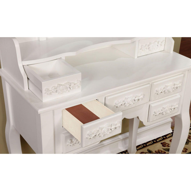 Furniture of America Harriet 7-Drawer Vanity Set CM-DK6845WH IMAGE 4