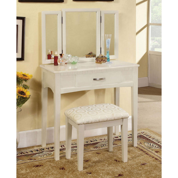 Furniture of America Potterville Vanity Set CM-DK6490WH IMAGE 1