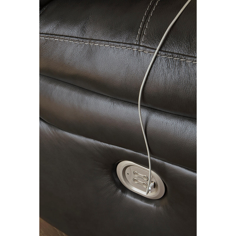 Signature Design by Ashley Hallstrung Power Reclining Leather Match Sofa U5240347 IMAGE 8