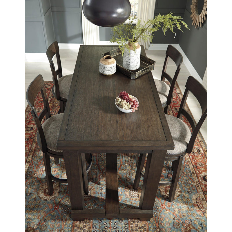 Signature Design by Ashley Drewing Pub Height Dining Table with Trestle Base D538-12 IMAGE 7