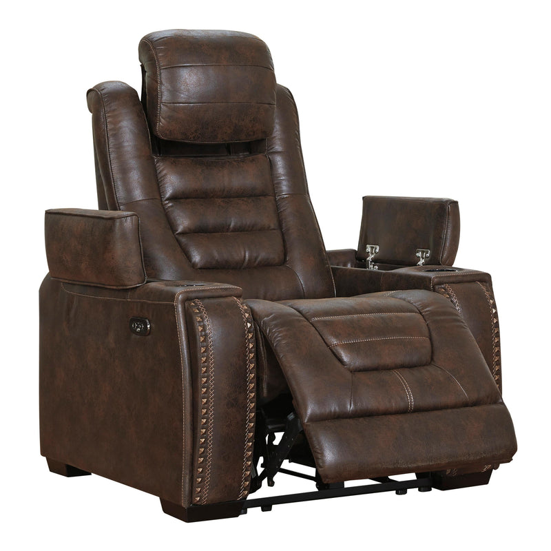 Signature Design by Ashley Game Zone Power Leather Look Recliner 3850113 IMAGE 2