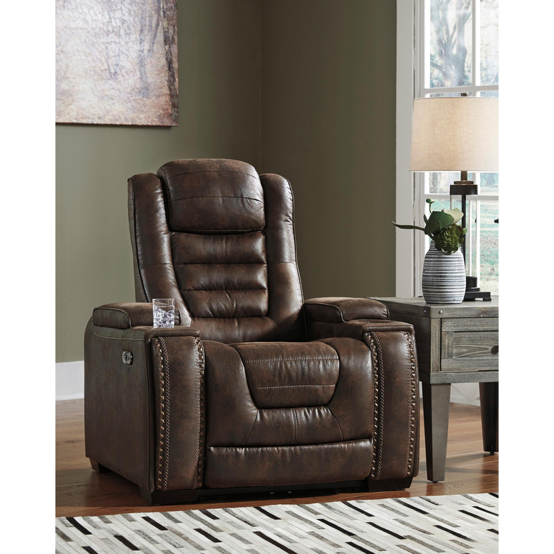 Signature Design by Ashley Game Zone Power Leather Look Recliner 3850113 IMAGE 3