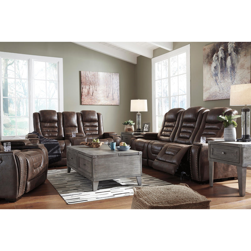 Signature Design by Ashley Game Zone Power Reclining Leather Look Sofa 3850115 IMAGE 14