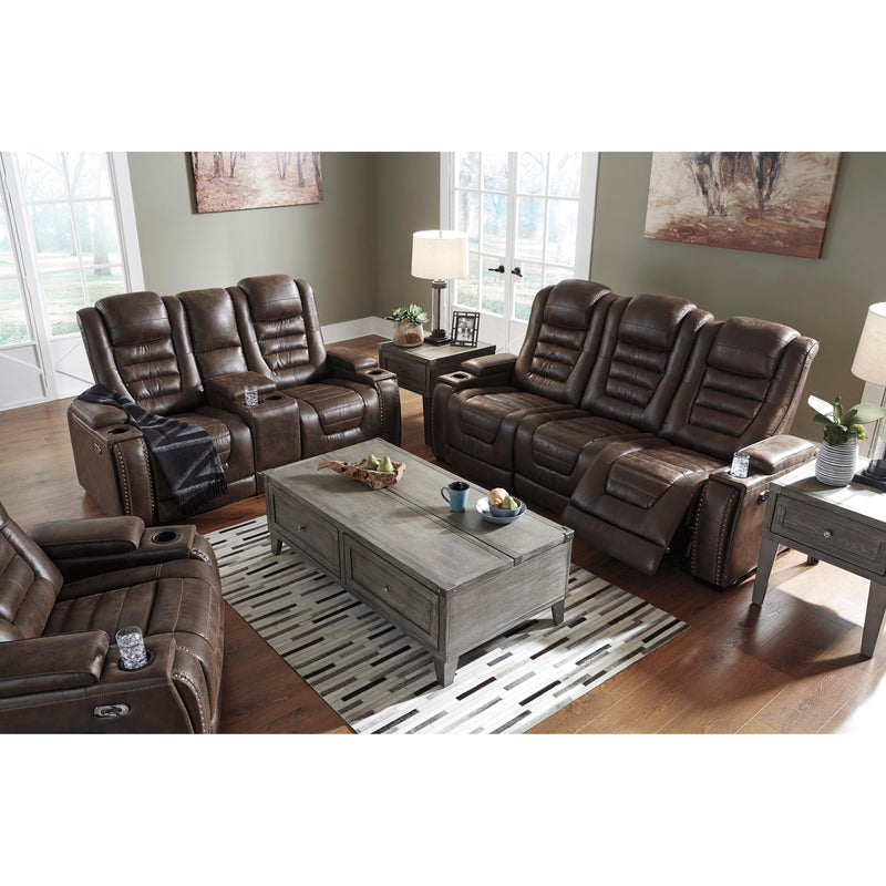 Signature Design by Ashley Game Zone Power Reclining Leather Look Sofa 3850115 IMAGE 15