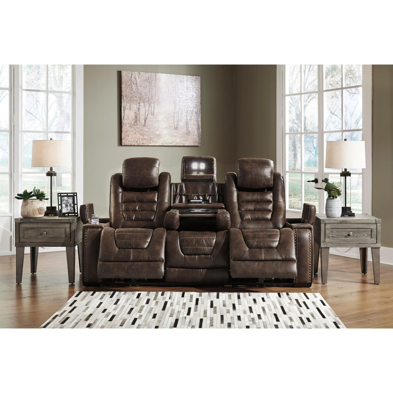 Signature Design by Ashley Game Zone Power Reclining Leather Look Sofa 3850115 IMAGE 4