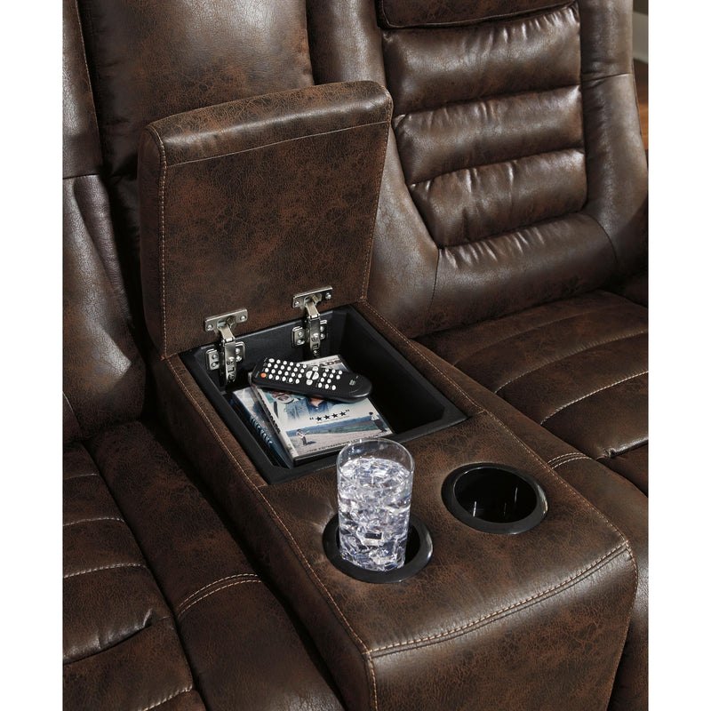 Signature Design by Ashley Game Zone Power Reclining Leather Look Loveseat 3850118 IMAGE 10