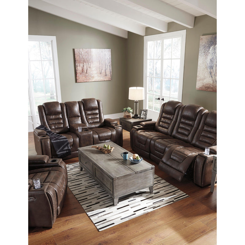 Signature Design by Ashley Game Zone Power Reclining Leather Look Loveseat 3850118 IMAGE 15