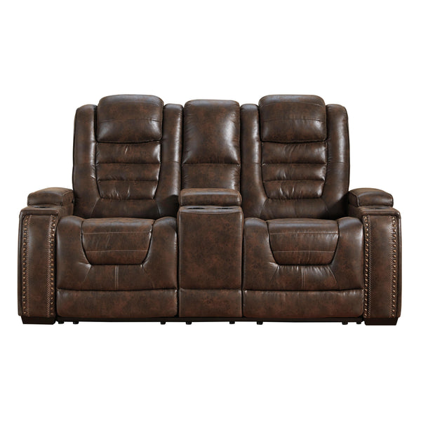 Signature Design by Ashley Game Zone Power Reclining Leather Look Loveseat 3850118 IMAGE 1