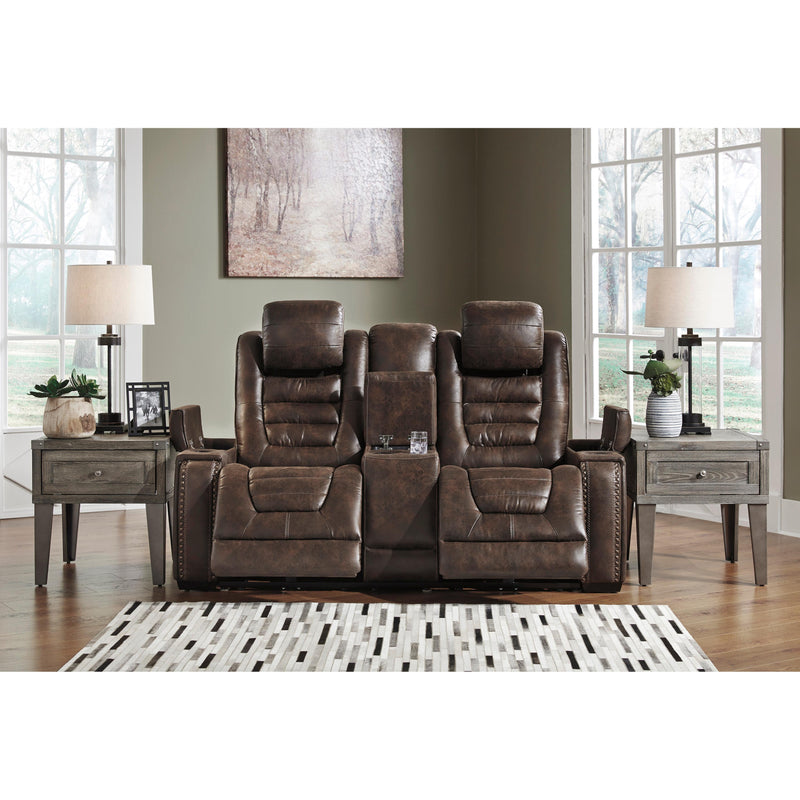 Signature Design by Ashley Game Zone Power Reclining Leather Look Loveseat 3850118 IMAGE 4