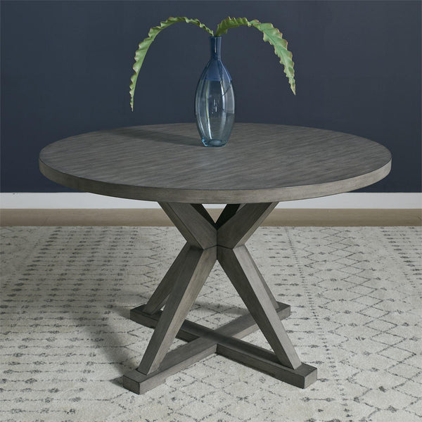 Liberty Furniture Industries Inc. Round Crescent Creek Dining Table with Pedestal Base 530-T4848 IMAGE 1