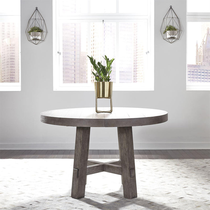 Liberty Furniture Industries Inc. RoundModern Farmhouse Dining Table with Pedestal Base 406-DR-ROS IMAGE 2