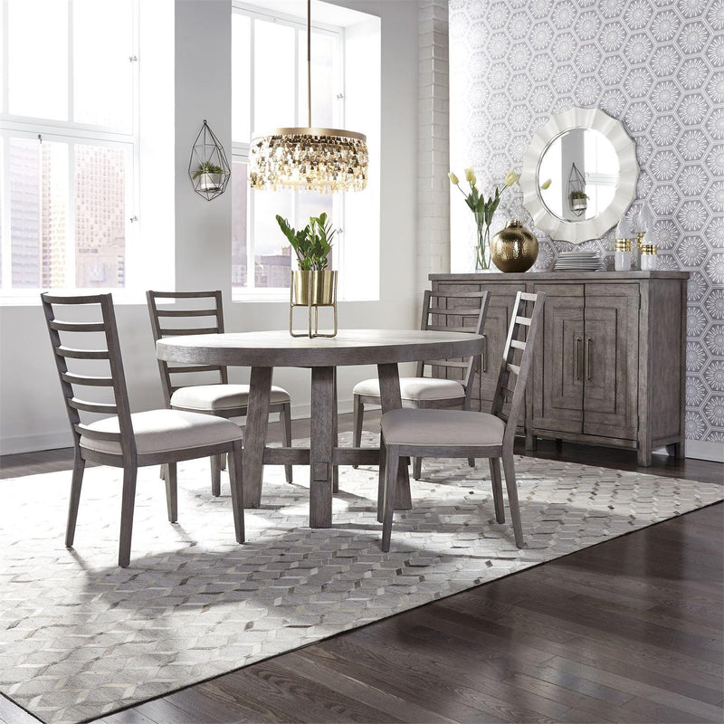 Liberty Furniture Industries Inc. RoundModern Farmhouse Dining Table with Pedestal Base 406-DR-ROS IMAGE 3