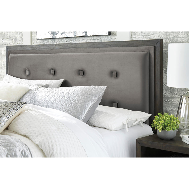 Signature Design by Ashley Hyndell Queen Upholstered Panel Bed with Storage B731-57/B731-54S IMAGE 4